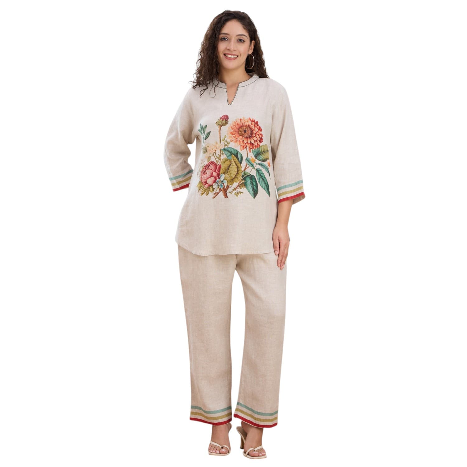 Botanical Print Linen Co-ord